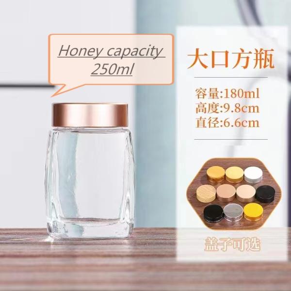180 мл 500 мл 700 мл Круглое стеклянное баллончик с кремом с медами с круглой формой и стеклянным материалом