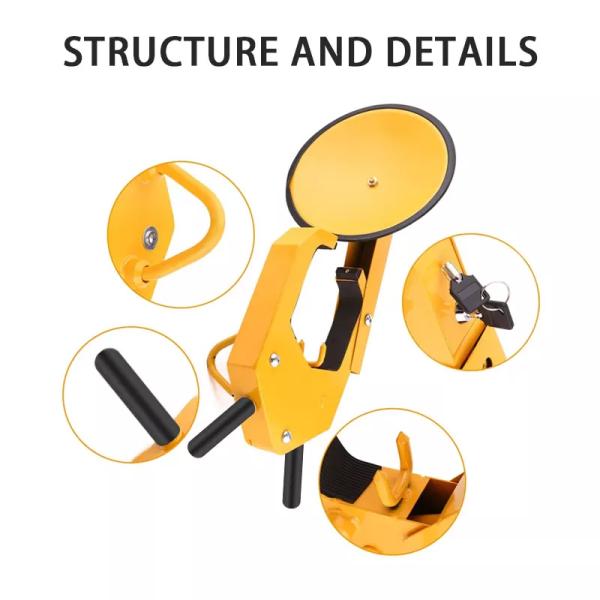 Похищение большой тележки соответствующее анти- сосать струбцину колеса замка автостоянки цвета диска желтую