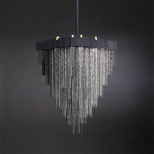 black / Gold chain swag chandelier lighting kit for home lighting  (WH-CC-19)