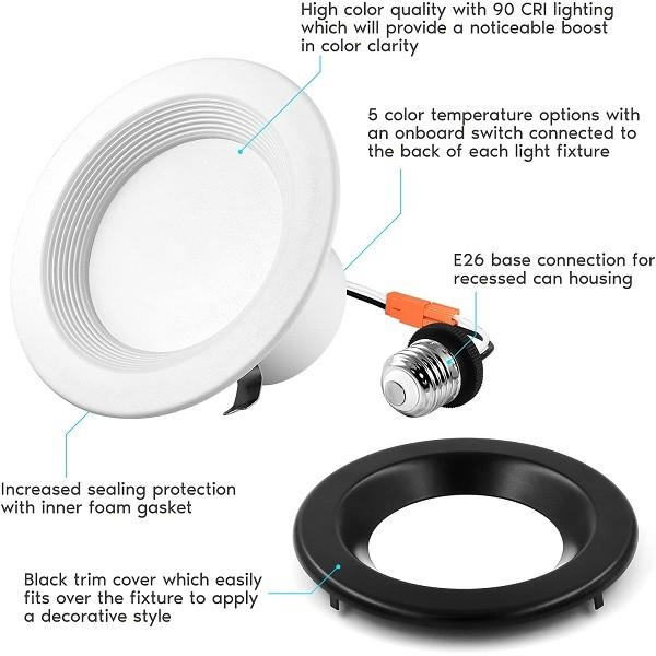 Outdoor Dimmable Flush Mount Pot Lights LED 10W 4 Inch For Living Room