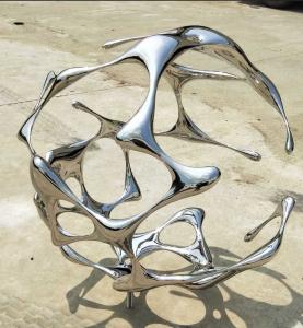 Contemporary Outdoor Garden Ornaments Stainless Steel Sculpture For Public