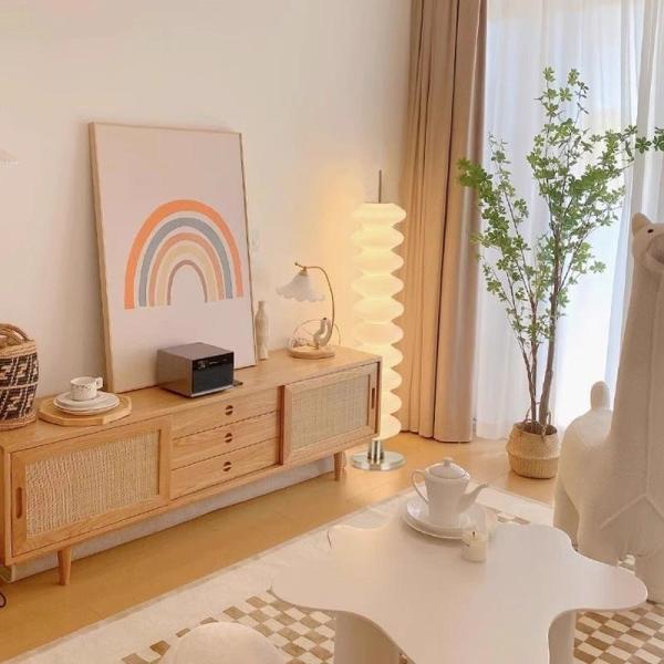 JYLIGHTING Modern E27 LED Floor Lamp Brown Sugar Gourd Design Iron for Living Room Bedroom Study Modern Floor Light