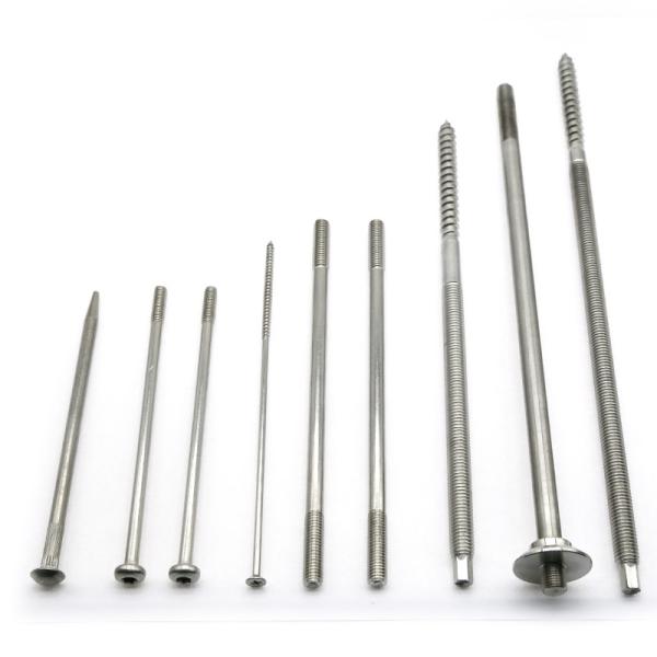 Cold / Hot Heading Customized Stainless Steel Long Bolts Electroplating Surface