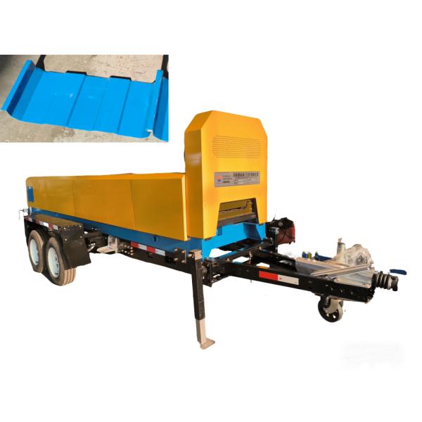 Mobile Transportable KR18 Standing Seam Roll Forming Machine Bemo Type On-Site Metal Roof Sheet