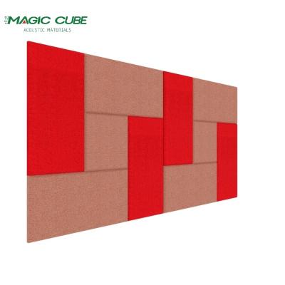 Painel de parede acústico de tecido de borda de bevel MDF Quadro 600mm para cinema em casa