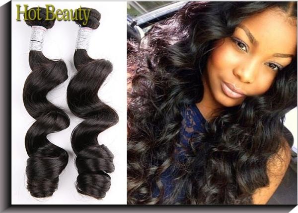 Brazilian Straight Hair Weave Bundles / 100% Virgin Human Hair Extensions Non-Remy