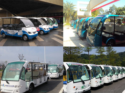 Автомобиль красного цвета туристский электрический осмотр достопримечательностей с батареей 14 мест работал