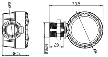 Side Mounting Warehouse Motion Sensor for Linear, Trip-proof And High Bay Light, 12m Max Installation