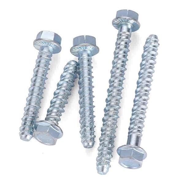 Carbon Steel Concrete Anchor Bolts Self Tapping Flanged Hex Head Bolts