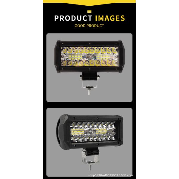 7 Inch High Brightness LED Work Light Bar Spot Beam Off Road Light Bars For Trucks