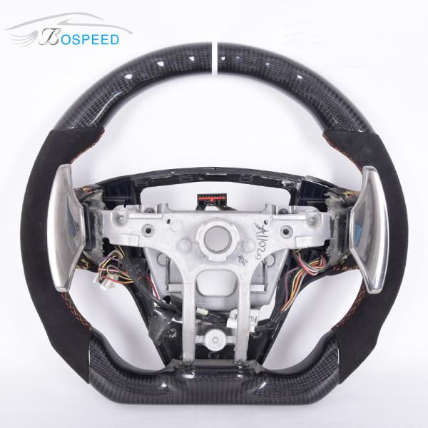 Real Carbon Fiber Leather Sports Cadillac Steering Wheel Stitching 2022 OEM ODM