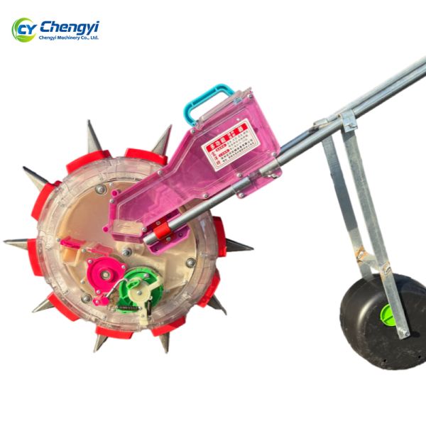Premium Manual Seeder Machine with Rust-resistant Coating Adjustable Seeding Depth and Density Ergonomic Non-slip Handle