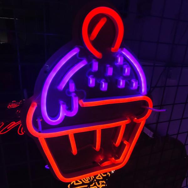 Ice Cream Dessert Silica Gel Cuttable Neon Signs Western Restaurant Sign 8×12mm