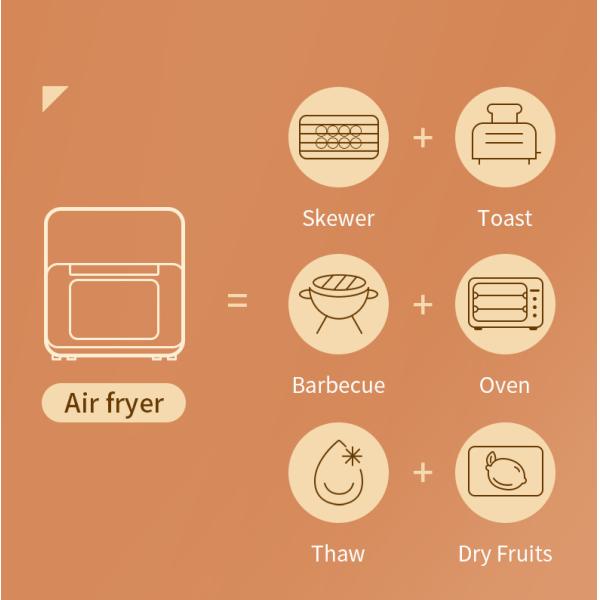 Kitchen Electric Deep Fryer 12L 15L Air Fryer Oven with Digital Control Thermostat