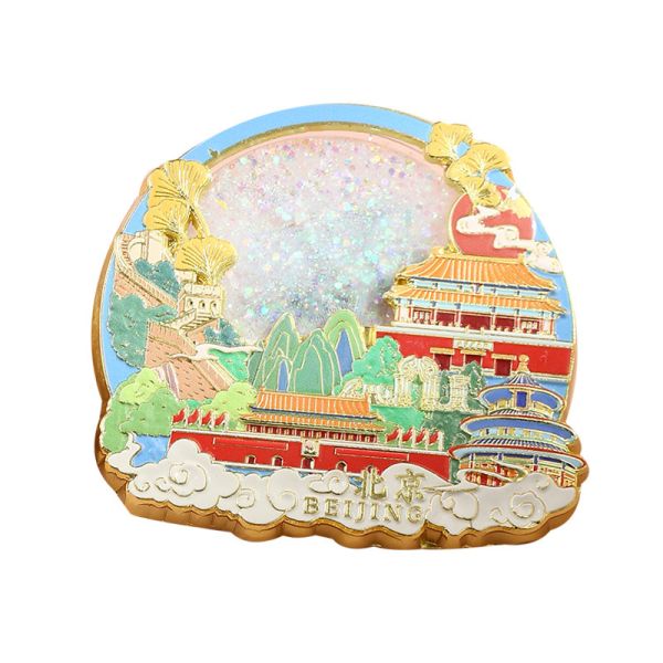 Manual Centrifugal Caster Zinc Alloy City Souvenir Metal Fridge Magnet Equipment