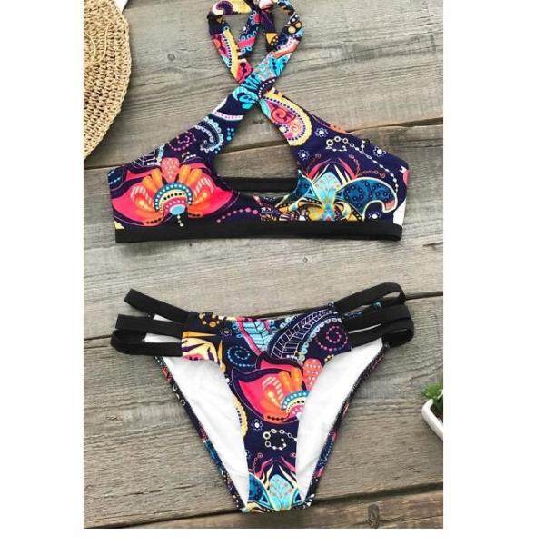 ORANGE BOHO TANK BIKINI