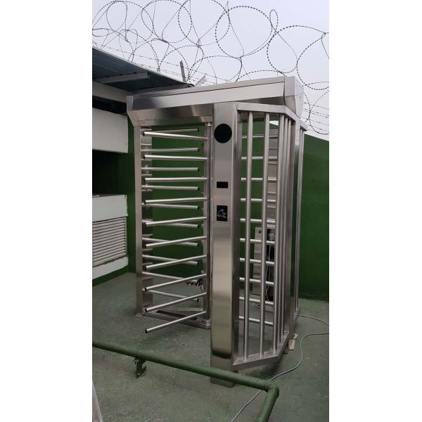 304 Stainless Steel Full Height Turnstile Gate With QR Code For Prison / Neighborhoods