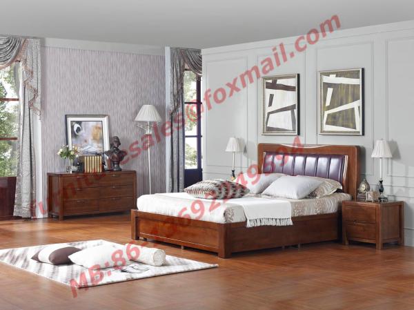 Luxcury Upholstery Headboard with Storage Bedstead Box in Solid Wood Furniture