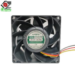 Black Waterproof Cooling Fan , Axial Fan DC 24V 80x80mm For Exhausting