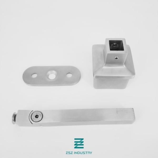 Metal Handrail Brackets Support Direction Adjustable Square Post 40 X 40mm