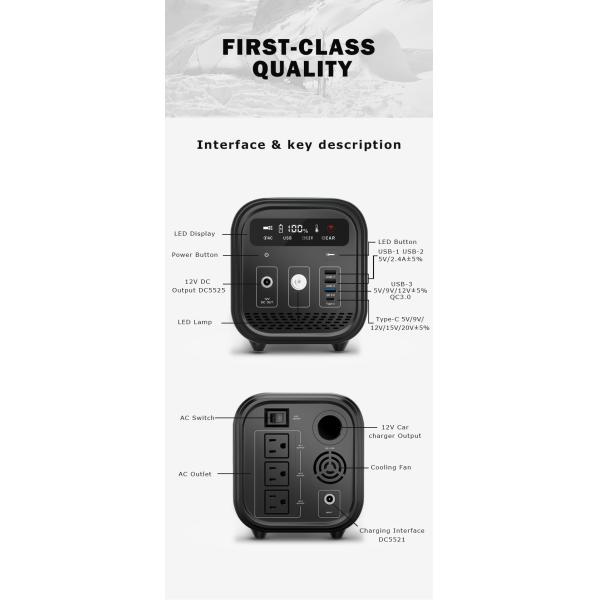 110V 220V Portable Outdoor Power Unit Lifepo4 Battery Portable Rechargeable