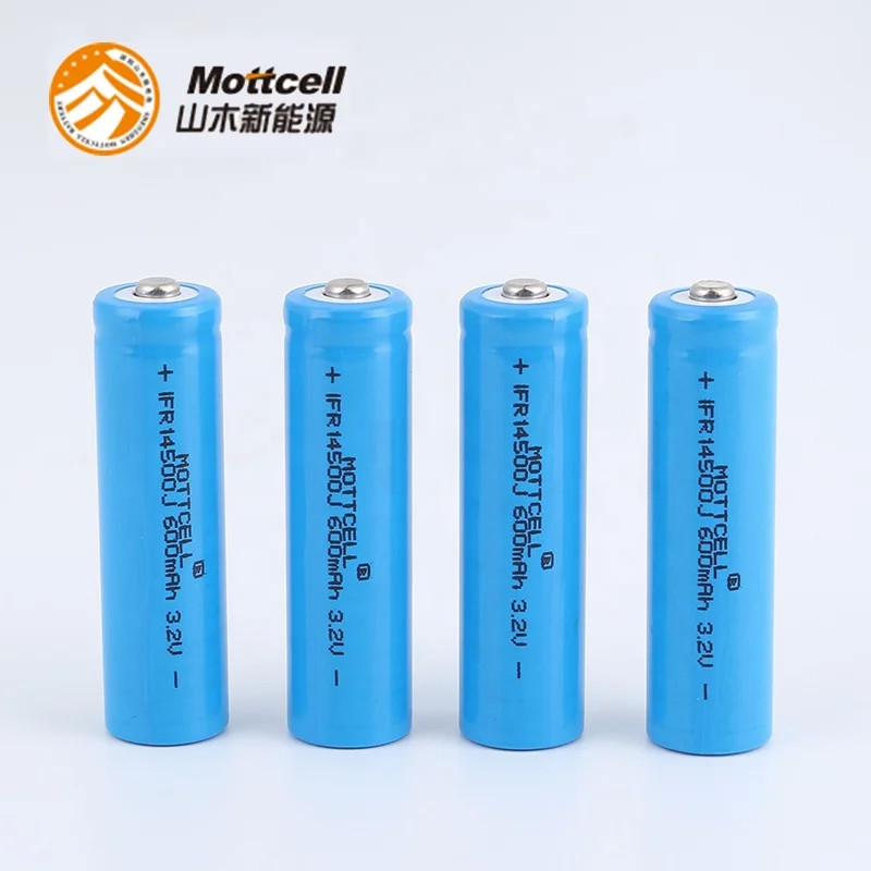3.2V 600mah перезаряжаемая цилиндровая литийная батарея IFR 14500 для электричес