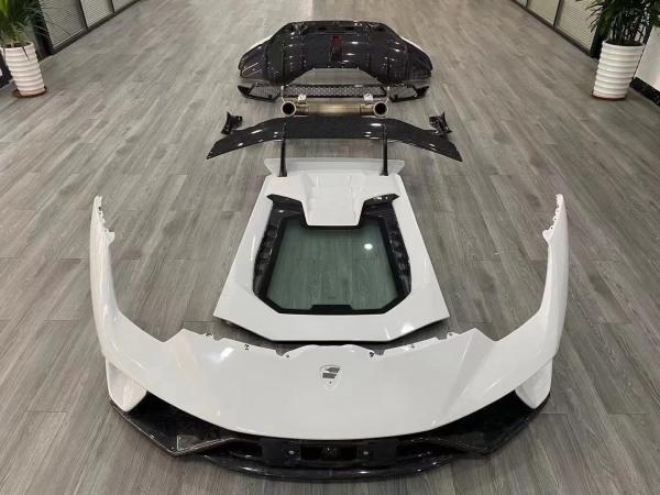 Pour Lamborghini LP580 LP610 Kit de carrosserie en fibre de carbone LP580 LP610 Modifié LP640 style avant et arrière pare-chocs Spoiler Hood