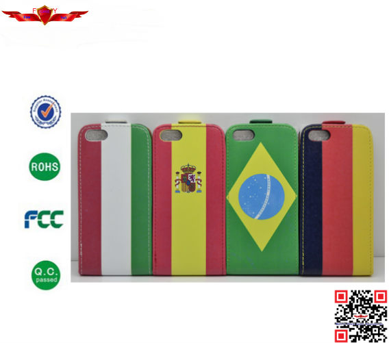 New Hot Selling 2014 Brazil Worldcup PU Flip Leather Cover Case For Huawei Ascend P7