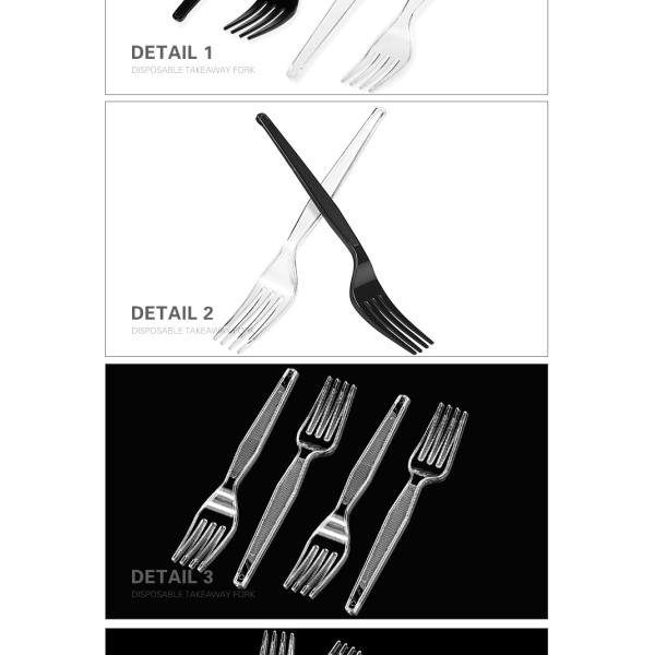 Food grade take away supplies disposable individual package plastic fork ps