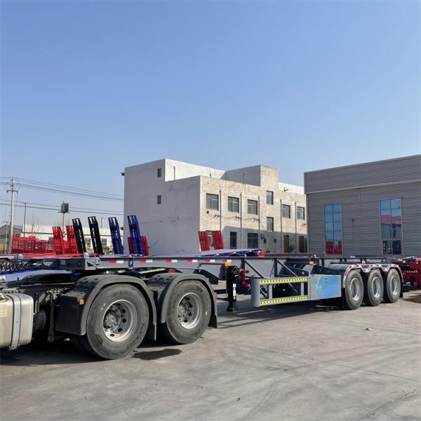 13 Ton Skeleton Container Semi Trailer With 4/6/8 Sets T30/30 Chamber Customizable Design