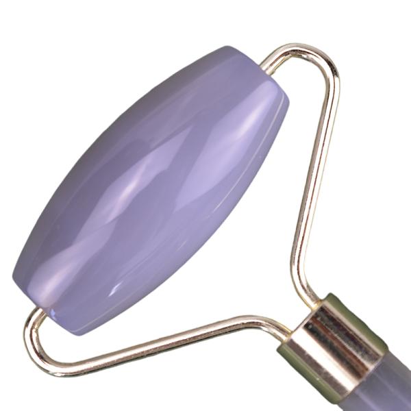 Gray Face Massage Agate Roller for Natural Skin Care and Facial Slimming