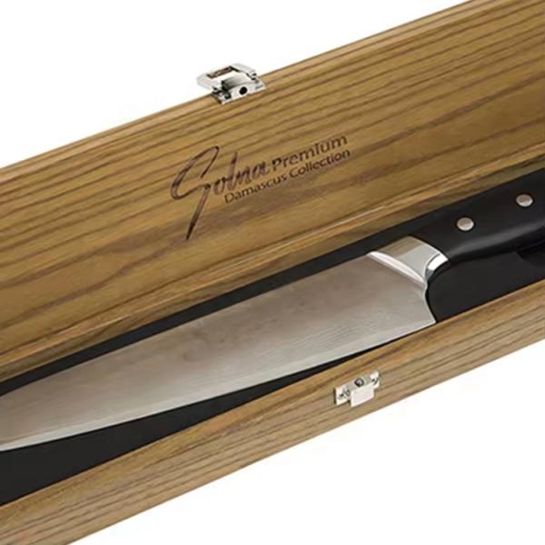 Wooden Knife Box Handmade Custom Knife Rectangular Solid Wood Wine Bottle Box For Kitchen