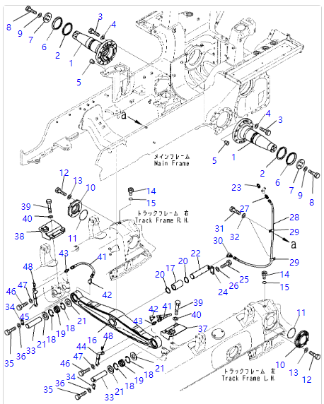 14Y-50-11323 14Y5011323 Seal Oil Equalizer Bar And Pivot Shaft Fits Komatsu D60P D65E D65EX D65P D65PX D65WX D7OLE D85E