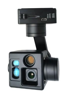 Two Fixed Focal Length EO +1100m LRF Small Gimbal Camera Output