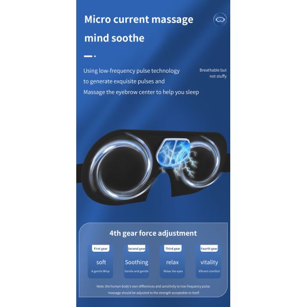 Wireless 3D Eye Massager with Multiple Massage Modes and Electric Heating for Eye Stress Relief