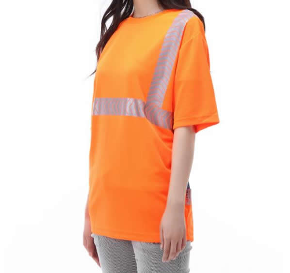 Reflective Safety Hi Vis Polo Shirt OEM breathable quick dry short sleeve work wear unisex heat sublimation printed