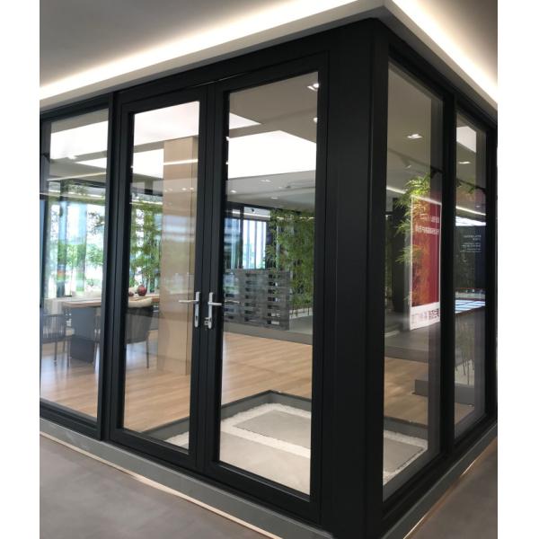 Двойник застеклил низкое предохранение от молнии двери окна e алюминиевое