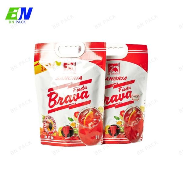 Food Packaging Use Food Grade 5L/10L/20L Vmpet Wine Bag In A Box Liquid Bib Pouches For Wine