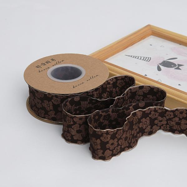 Цветочная кружевная лента из полиэстера 25 мм