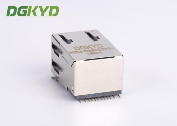 O metal protegeu o conector SMT CAT5 Rj45 Jack magnético do PWB RJ45, diodo emissor de luz de G/Y