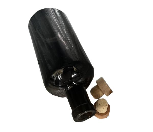 Garrafa de vidro preto mate de 750 ml para vinho conforme as exigências específicas dos clientes