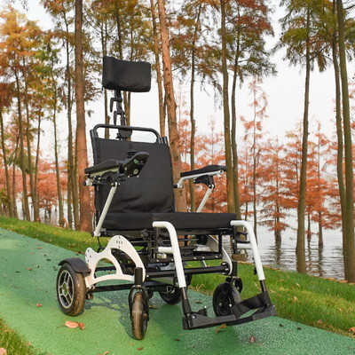Brush Motor Light Collapsible Electric Wheelchair 120KG Load