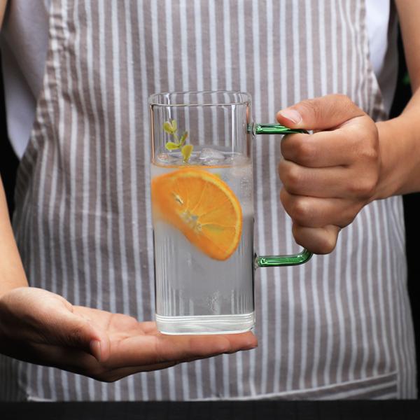 Теплостойкие одностеночные кофейные чашки, крепкие небольшие стеклянные чашки с ручками