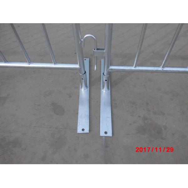 Powder Colored Road Safety Barricades , Low Carbon Steel Temporary Barrier Fence