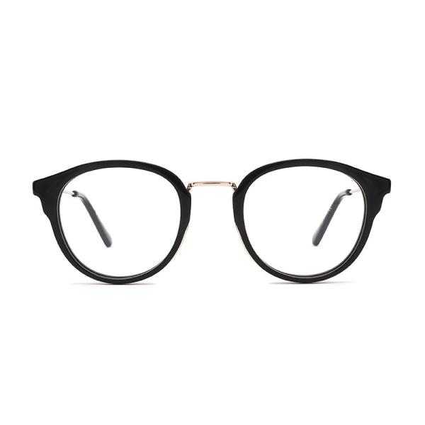 Round Reading Acetate Metal Glasses OEM 4 Color For Women And Men