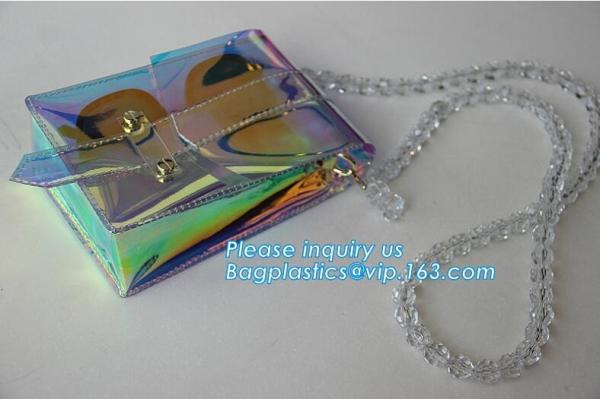 women's wallets small shoulder messenger bag with metal chain strip, Zipper Wallet Multicolor Purse, waterproof mobile c