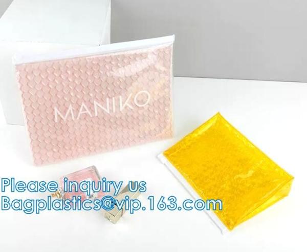 Cosmetic Makeup Bubble Slider Zipper Bags, Zip Padded Pouch For Beauty, Skin Care, Jewelry Bag Package
