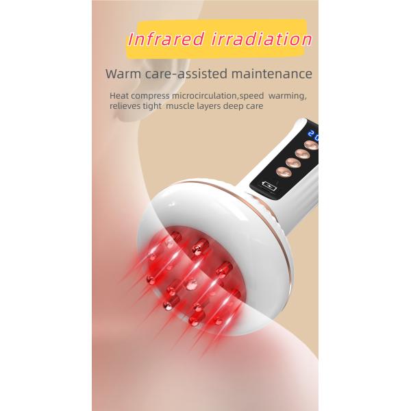 20 Gear EMS Microcurrent Electric Meridian Brush Infrared Heating Vibration Therapy Massage Device