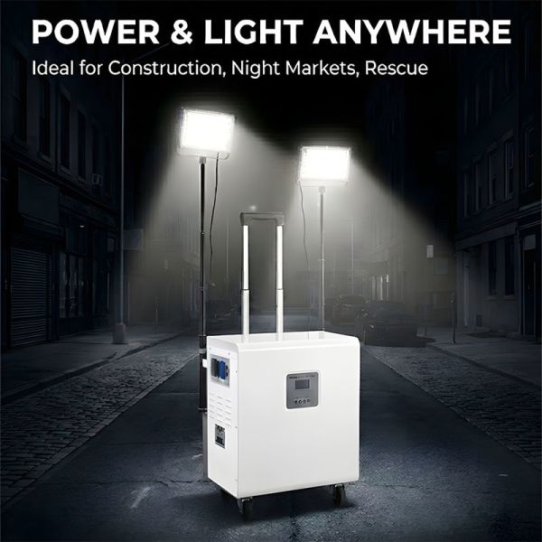BH-16KWH All-in-one Series 15KWH Battery Mobile Solar Powered Portable Industrial Power Bank Station PV to Charge Vehicle