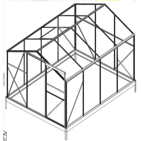 дом алюминиевой рамки сада шпиля механических инструментов сада 5cm солнечный зеленый